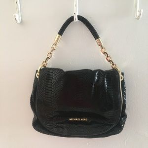 Michael Kors Black Snakeskin Purse